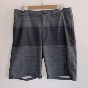 Ocean Current Men’s Board Surf Swim Trunks Size 36 Striped Downstring Color Gray